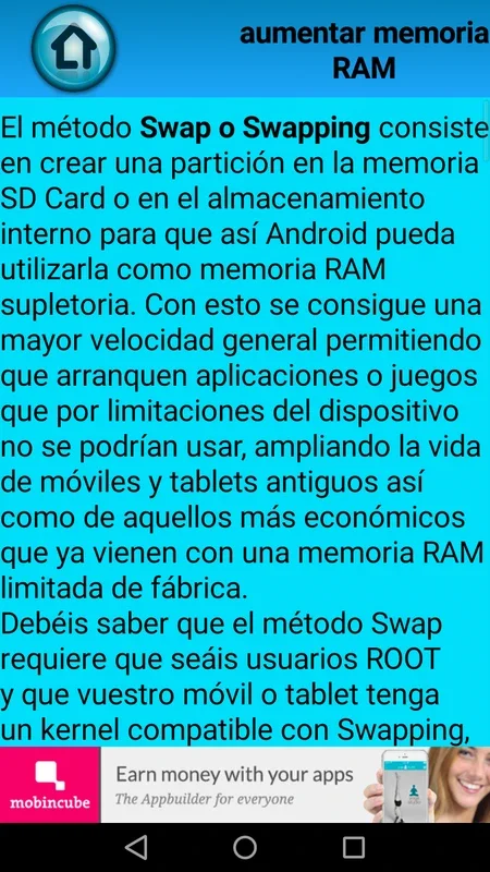 Aumentar memoria RAM interna (copy) for Android - Boost Your Device's RAM