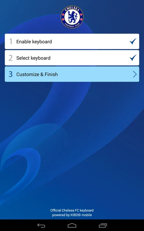 Chelsea FC Official Keyboard for Android - Enhance Your Typing