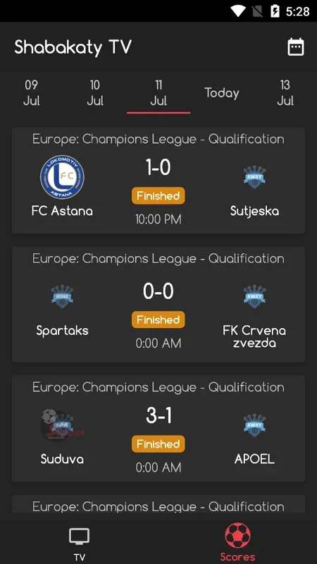 Shabakaty TV: Your Live Football Score & Stats App for Android