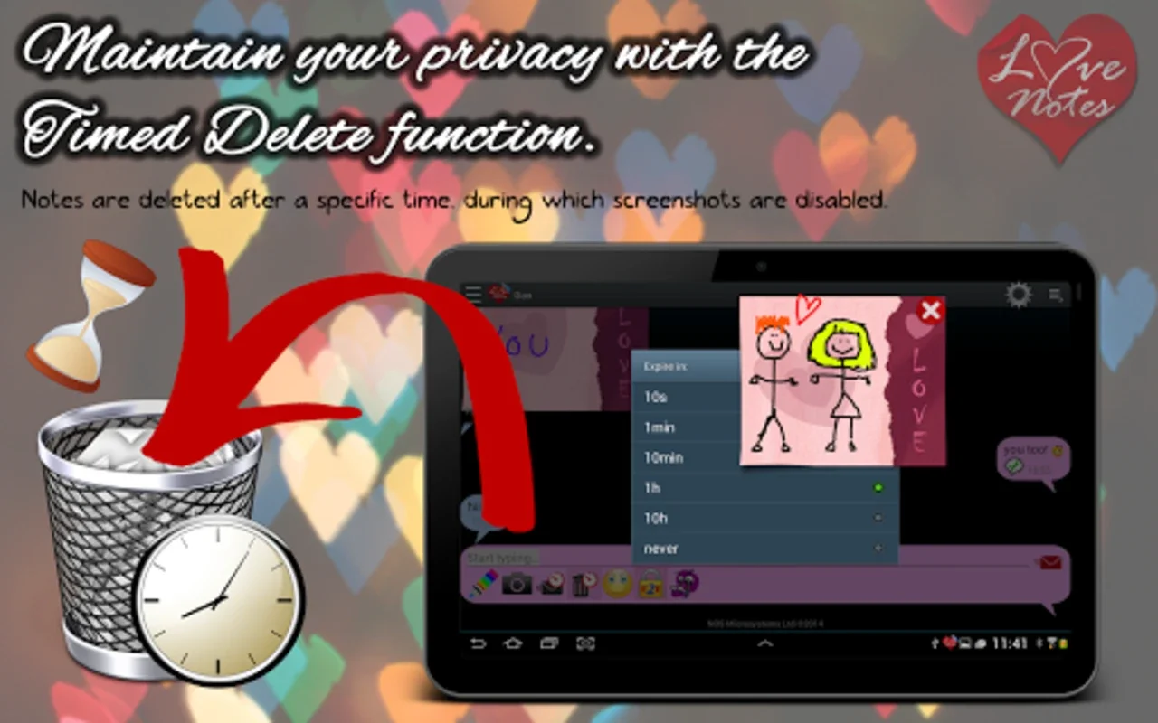 LoveNotes for Android: Secure and Creative Messaging