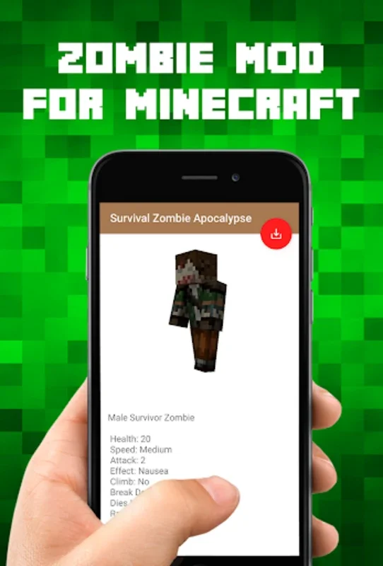 Survival Zombie Apocalypse for Android - Intense Minecraft PE Mod