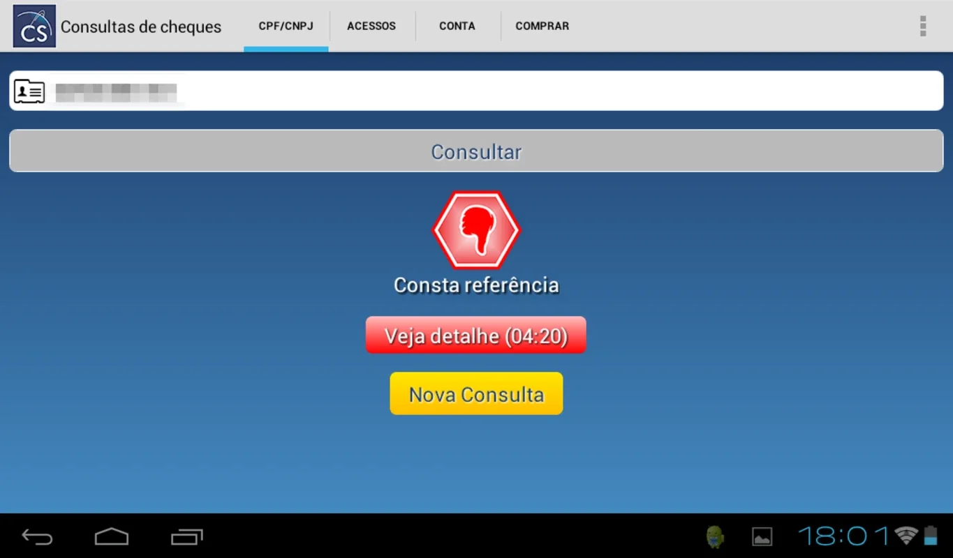 CPF/CNPJ Consultas de cheques for Android - No Downloading Required