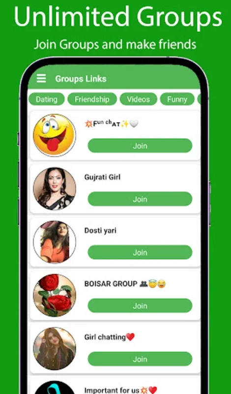 Groups Links for Android - Seamless Access to WhatsApp Groups