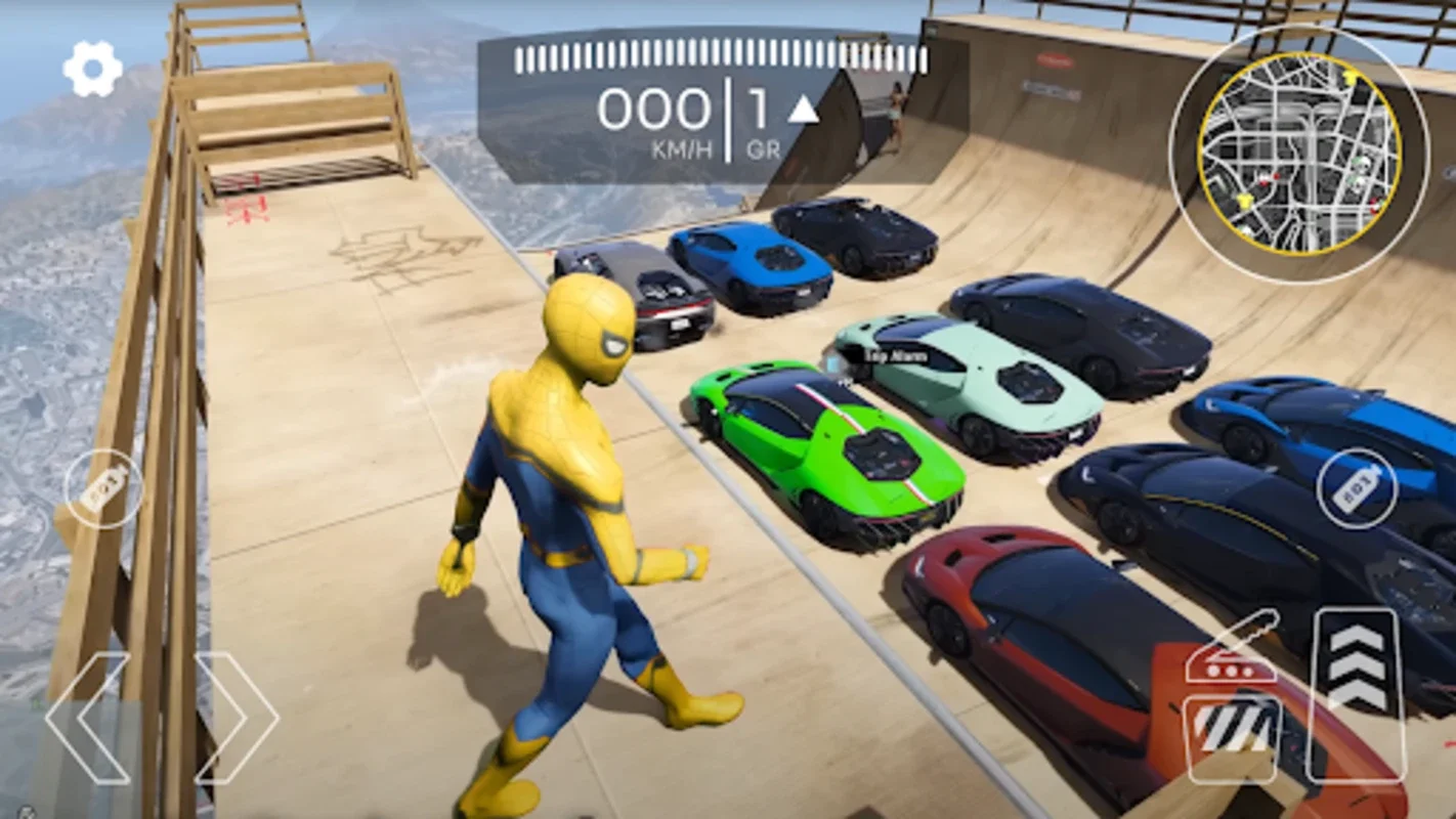 Superhero Car Mega Ramp Jump V for Android - Thrilling Stunt Driving