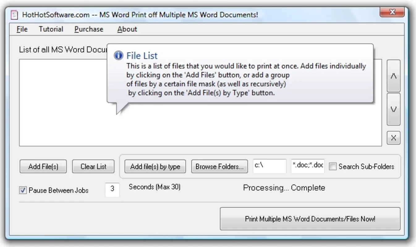 Print multiple word documents and ms word files Software for Windows - Simplify Printing