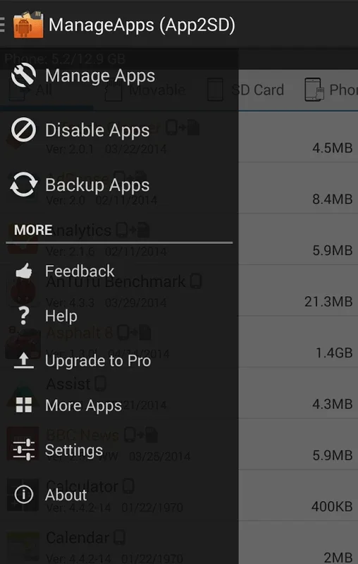 Manage Apps (App2SD) for Android - Optimize Your Device Space