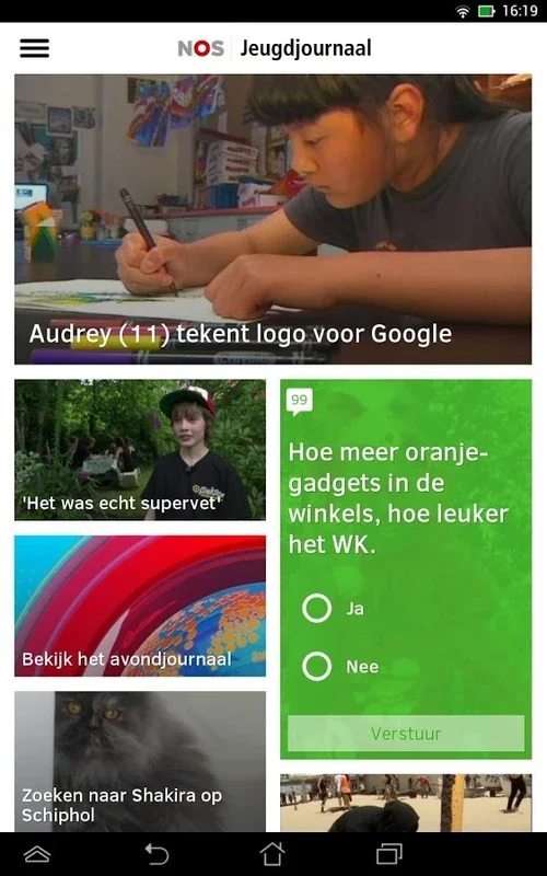 Jeugdjournaal for Android - Engaging News Experience