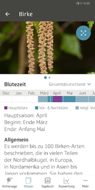 Husteblume - die Allergie-App for Android: Manage Pollen Allergies