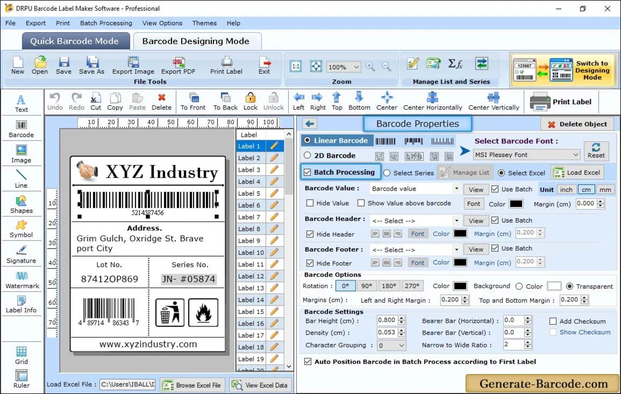 Generate Barcode for Windows - Create Barcode Labels Easily