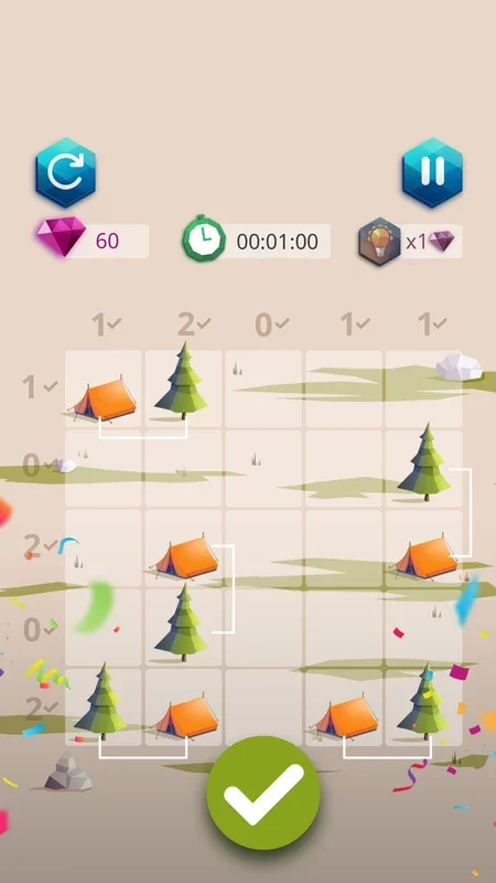 Camping master tents trees for Android: Challenging Puzzle Fun