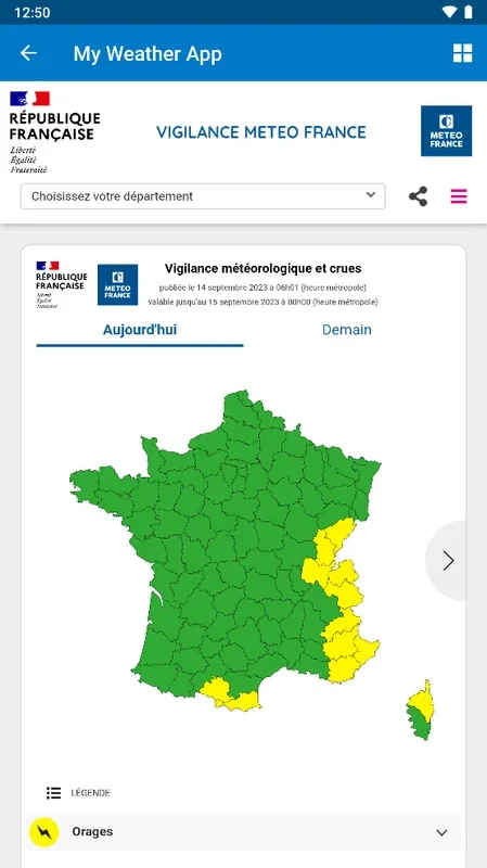 Météo France for Android - Accurate Weather Forecasts