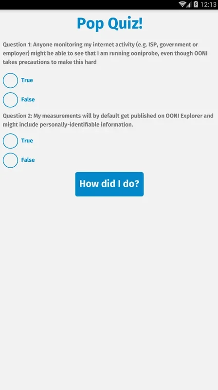 Ooniprobe for Android - Uncover Internet Censorship