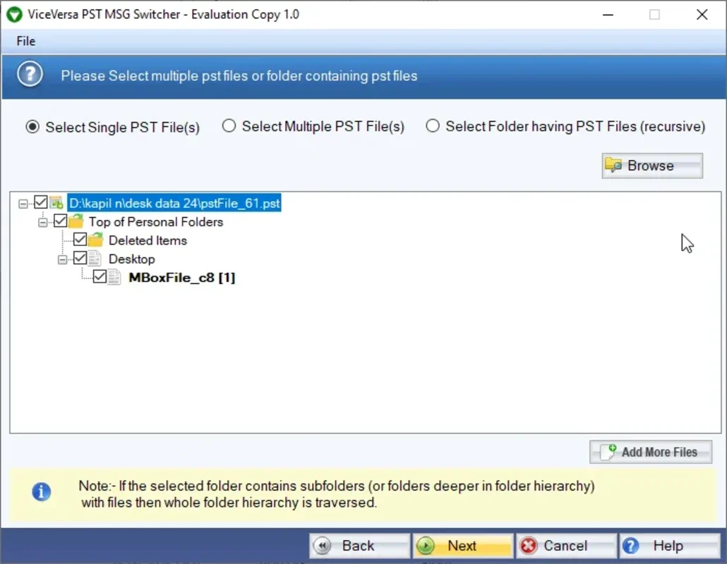 ViceVersa PST MSG Switcher Software for Windows: Simplify File Conversion