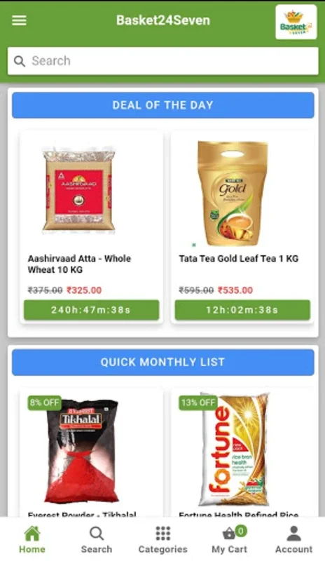 Basket24Seven - Online Grocery for Android - Shop from Home