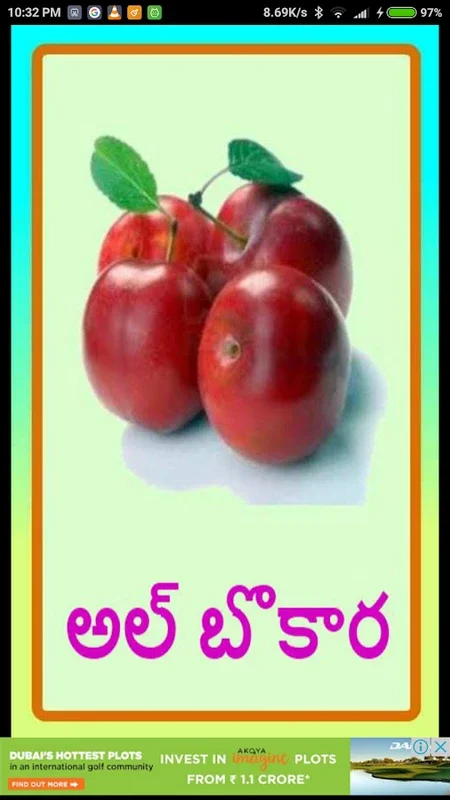 Fruits in Telugu for Android - Engaging Learning App