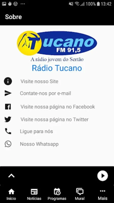 Rádio Tucano FM 91.5 for Android - Live Radio with Chat