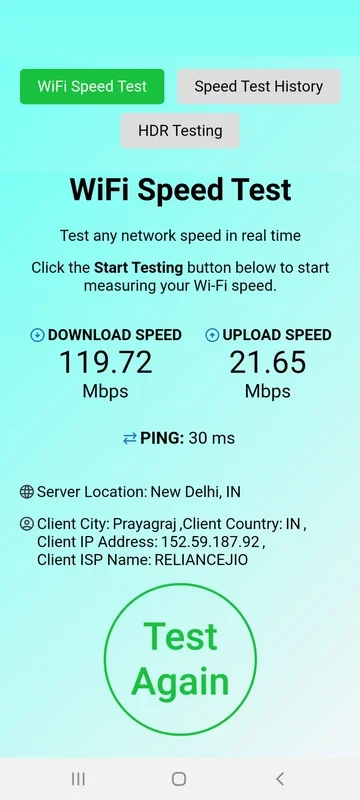 Wifi Speed Test - A Network Speed Test Tool for Android