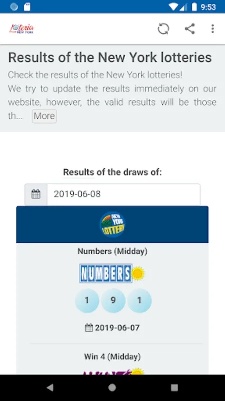 New York Lottery for Android - Real-Time Results & Jackpots