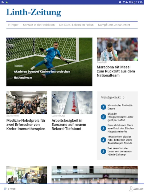 Linth-Zeitung for Android: Stay Informed with Regional News