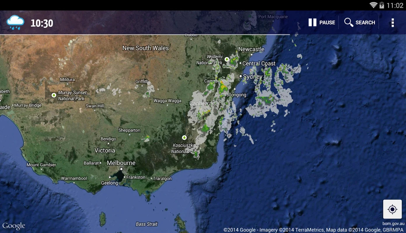 Rainy Days for Android - Real-Time Weather Radar