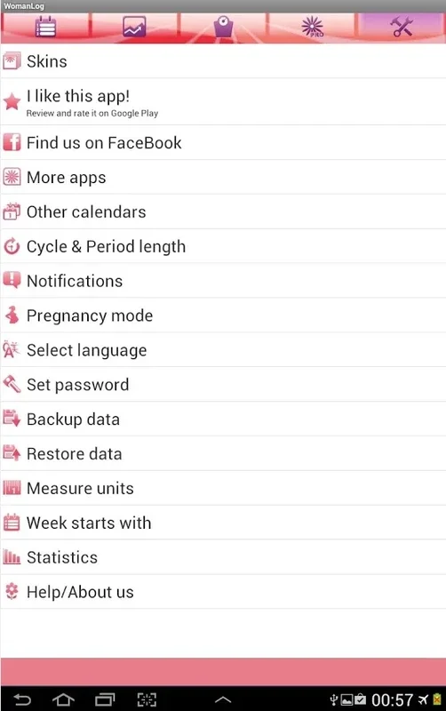 WomanLog for Android - A Women's Health Companion