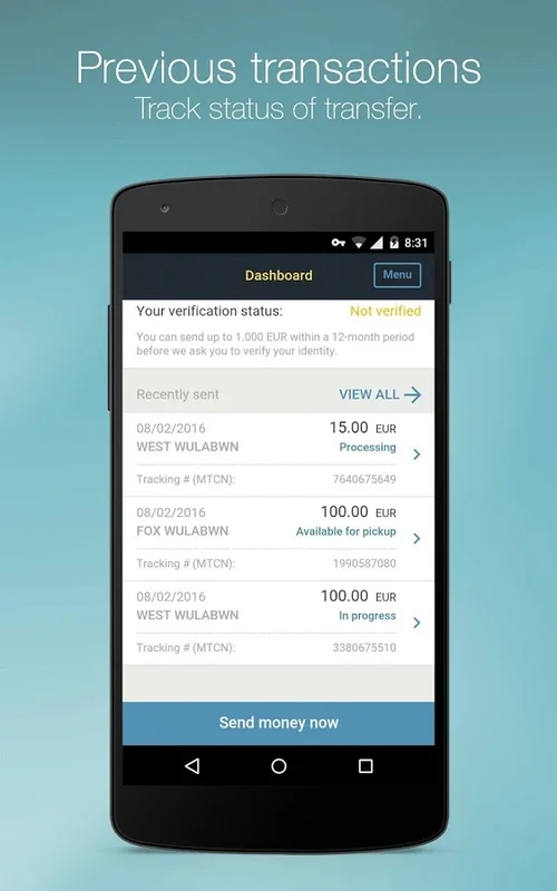 WesternUnion for Android - Seamless Money Transfers