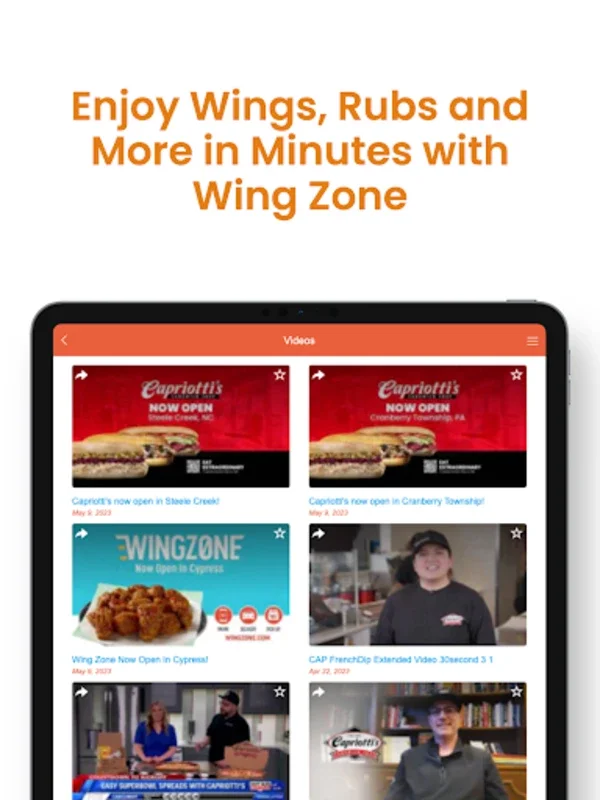 Wing Zone for Android - Download the APK for Quick Wing Ordering