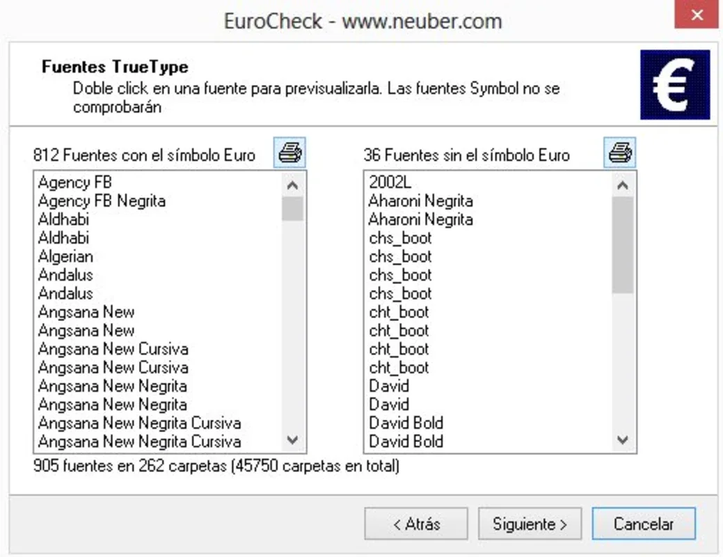 EuroCheck for Windows - Ensure Euro Symbol Visibility