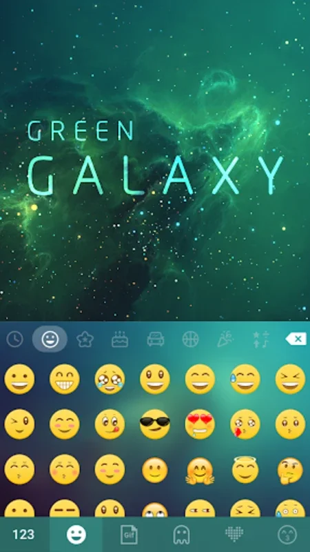 Green Galaxy Keyboard Theme for Android - Enhance Typing