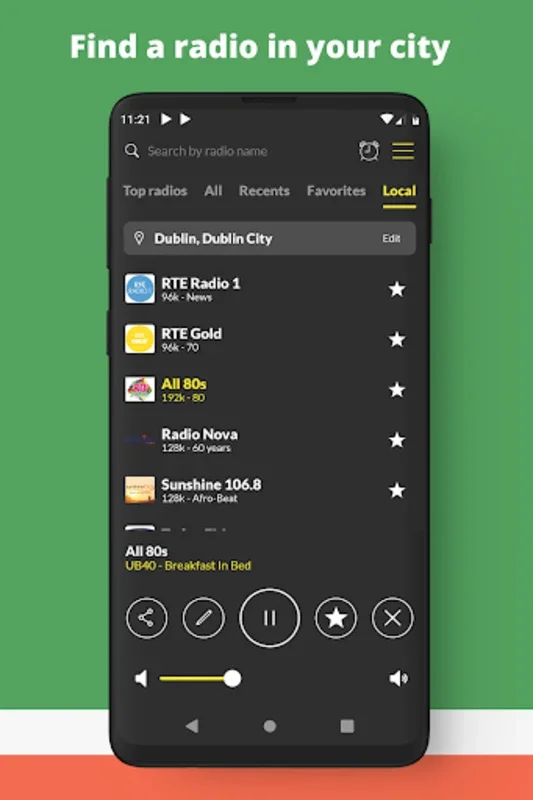 Radio Ireland FM online for Android - Seamless Irish Radio