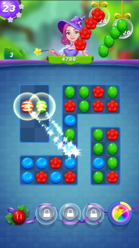 Candy Witch Match 3 Puzzle for Android - Engaging Match-3 Fun