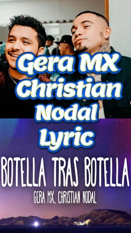 Gera MX Christian Nodal for Android - Immersive Music App