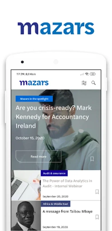 MazarsLive for Android: Your Source for Mazars Group News