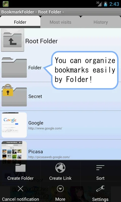 Bookmark Folder for Android - Organize Bookmarks Effortlessly