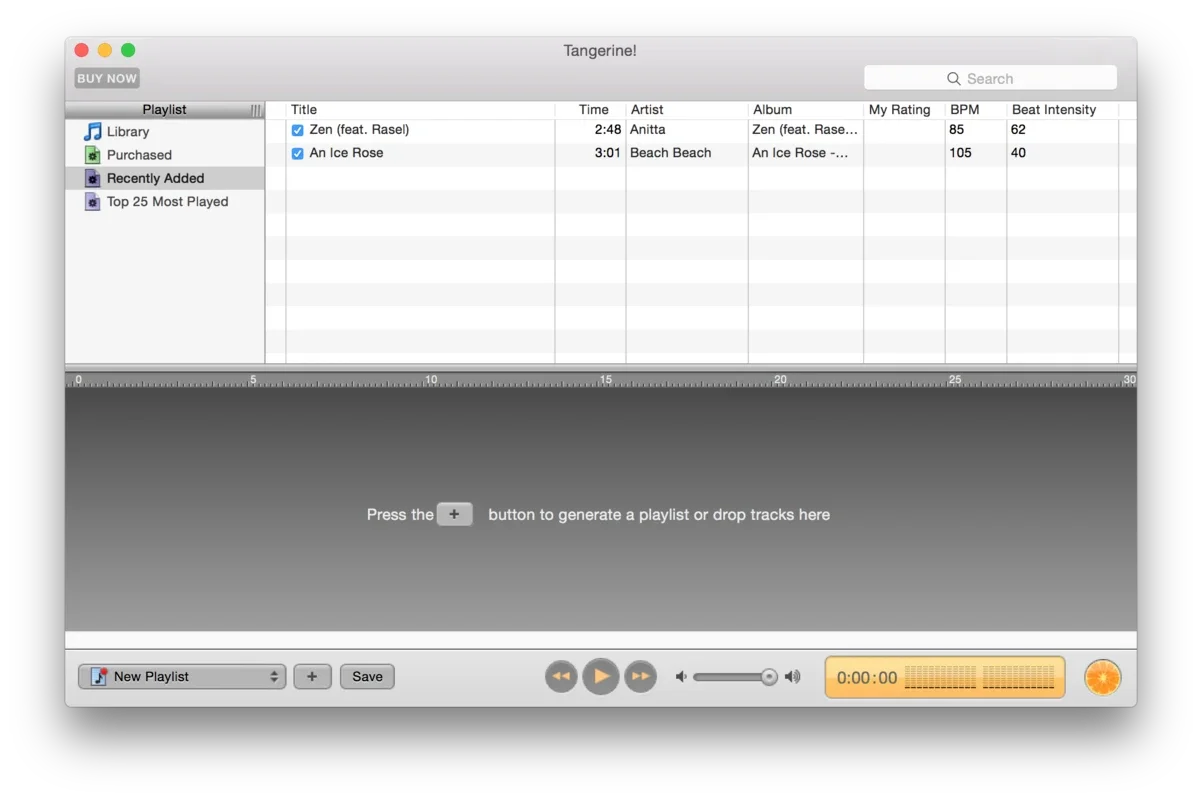 Tangerine! for Mac - Customize iTunes Playlists