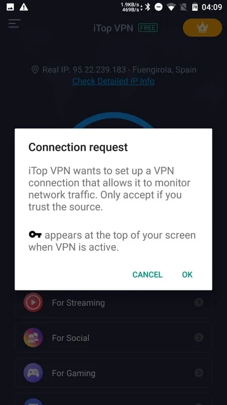 iTop VPN for Android - Secure VPN Connections at Your Fingertips