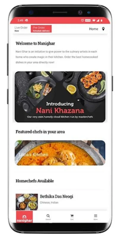 Nanighar for Android: Order Local Homemade Meals