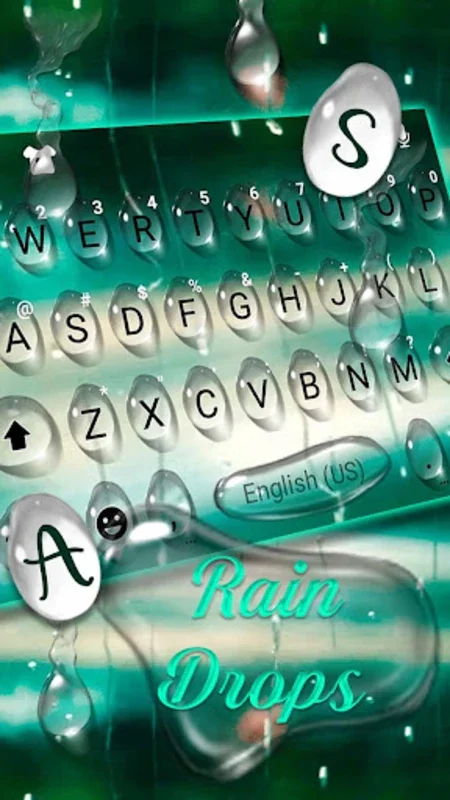 Water Raindrops 2 Keyboard for Android - Stylish Typing