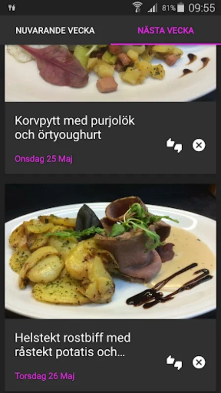 Mitt Käk! for Android - Customizable School Lunches