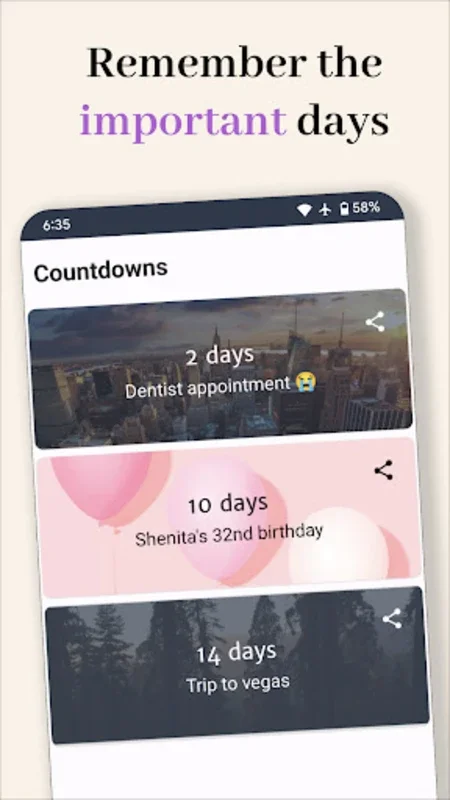 Days Until for Android: Simplify Event Countdowns