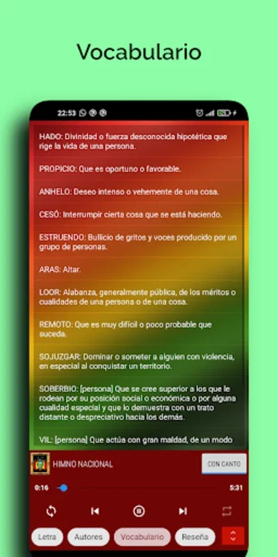 Cancionero Boliviano Completo for Android - Rich Bolivian Music