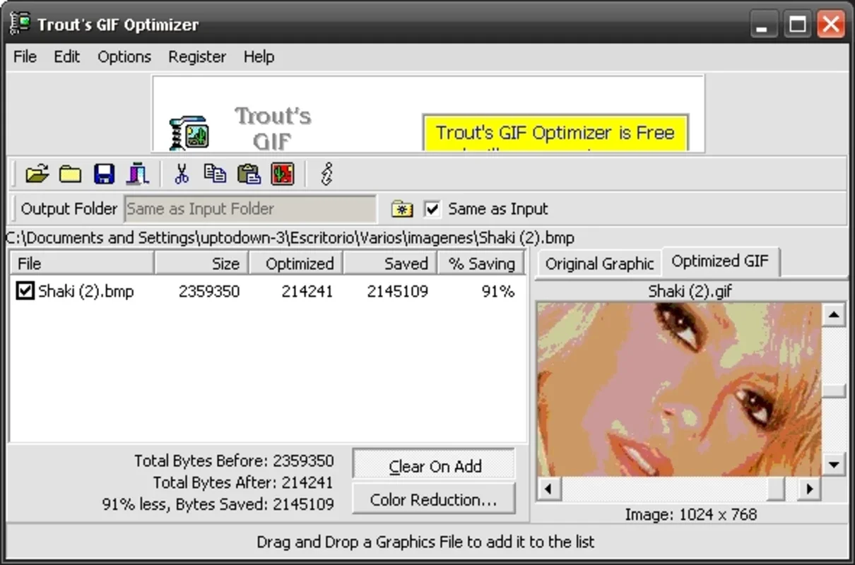 Trouts GIF Optimizer for Windows - Optimize GIFs Easily