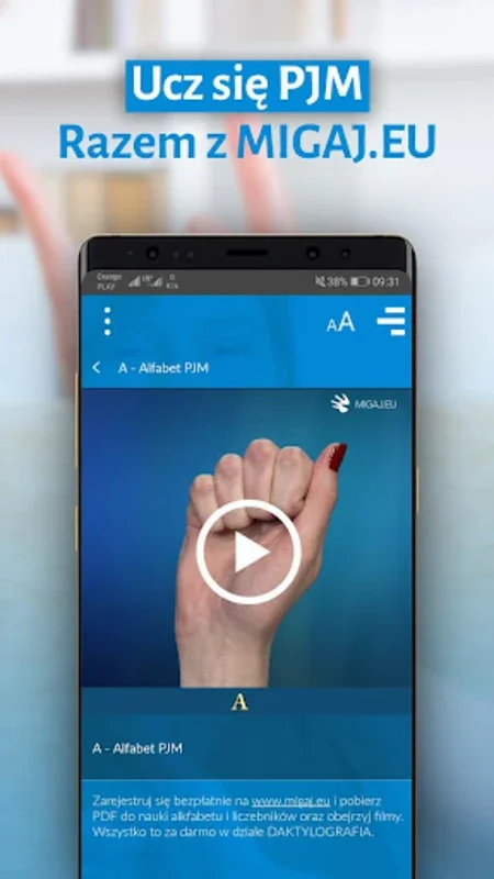 SIGN WITH US: PJM for Android - Learn Polish Sign Language