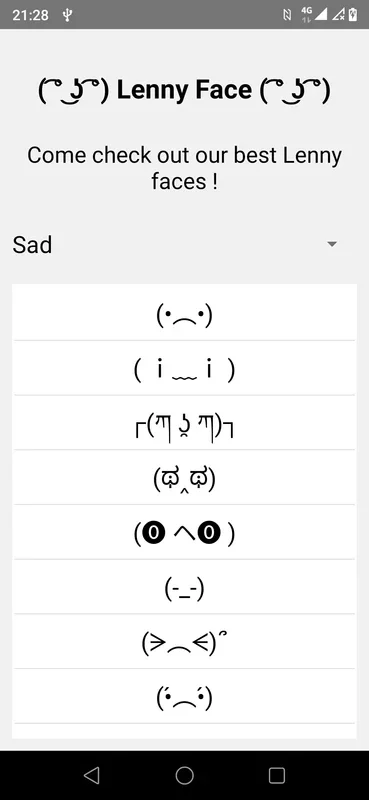 Lenny Face for Android - Effortless Copy and Paste