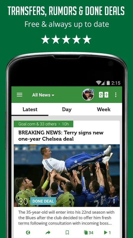 Football Transfers for Android - Stay Ahead in the Football World