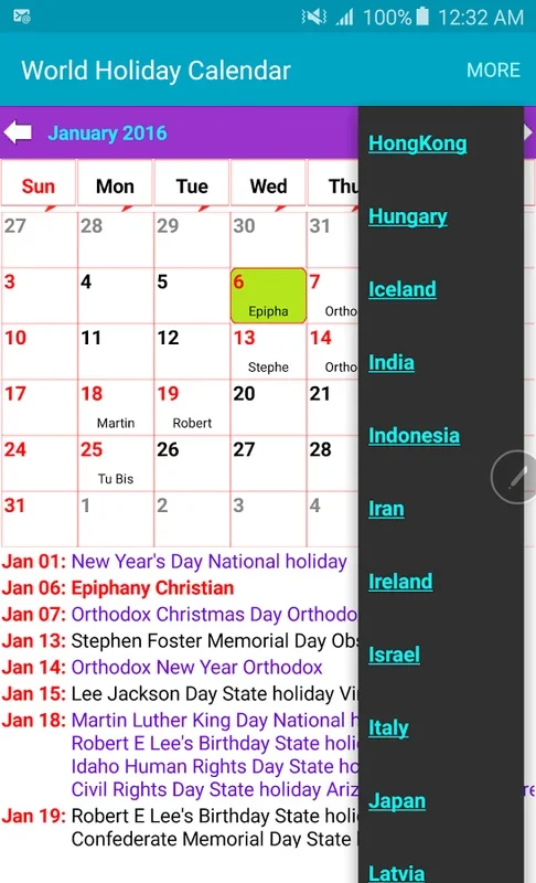 World Holiday Calendar for Android - Stay Organized with Holidays