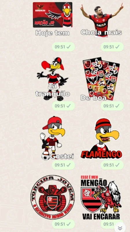 Figurinhas Flamengo for Android - Express Team Spirit in Chats