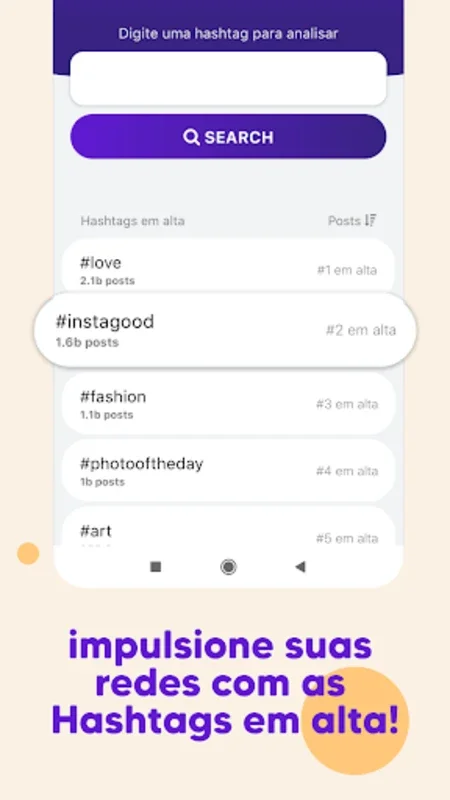 Gerador de Hashtag em Alta for Android - Boost Social Media Reach