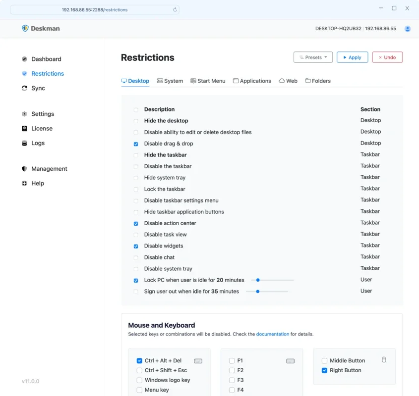 Deskman Network for Windows - Secure Your System Instantly