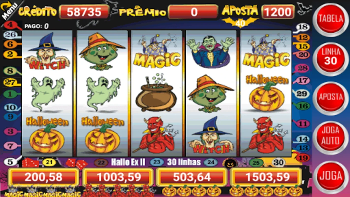 Halloween Slots 30 Linhas for Android - No Real-Money Betting